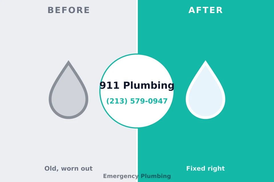 Before and after: plumbing repair Louisville, NE
